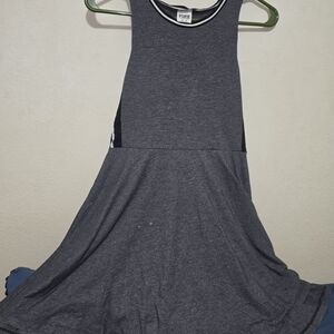 PINK Victoria's Secret Heather Gray & Black Flared Tank Dress